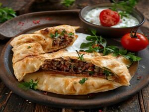 Çiğ Börek Rezept – Frittierte türkische Teigtaschen mit Hackfleisch