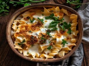 Fırın Makarna Rezept – Türkische Ofen-Nudeln mit Béchamel