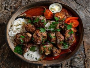 İslim Kebabı Rezept – Hackbällchen im Auberginenmantel