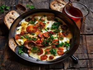 Menemen Rezept – Türkisches Rührei mit Tomaten und Paprika